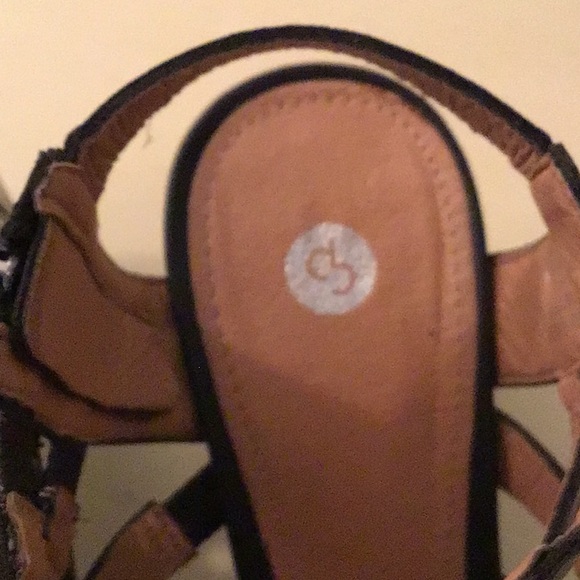 EUC Black Strappy Block Heels - Picture 4 of 8